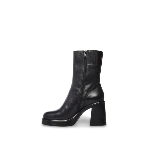 Steve Madden - Fantsie - 90 Revival Square Toe Chunky Heel Boots - Black - Picture 5 of 5